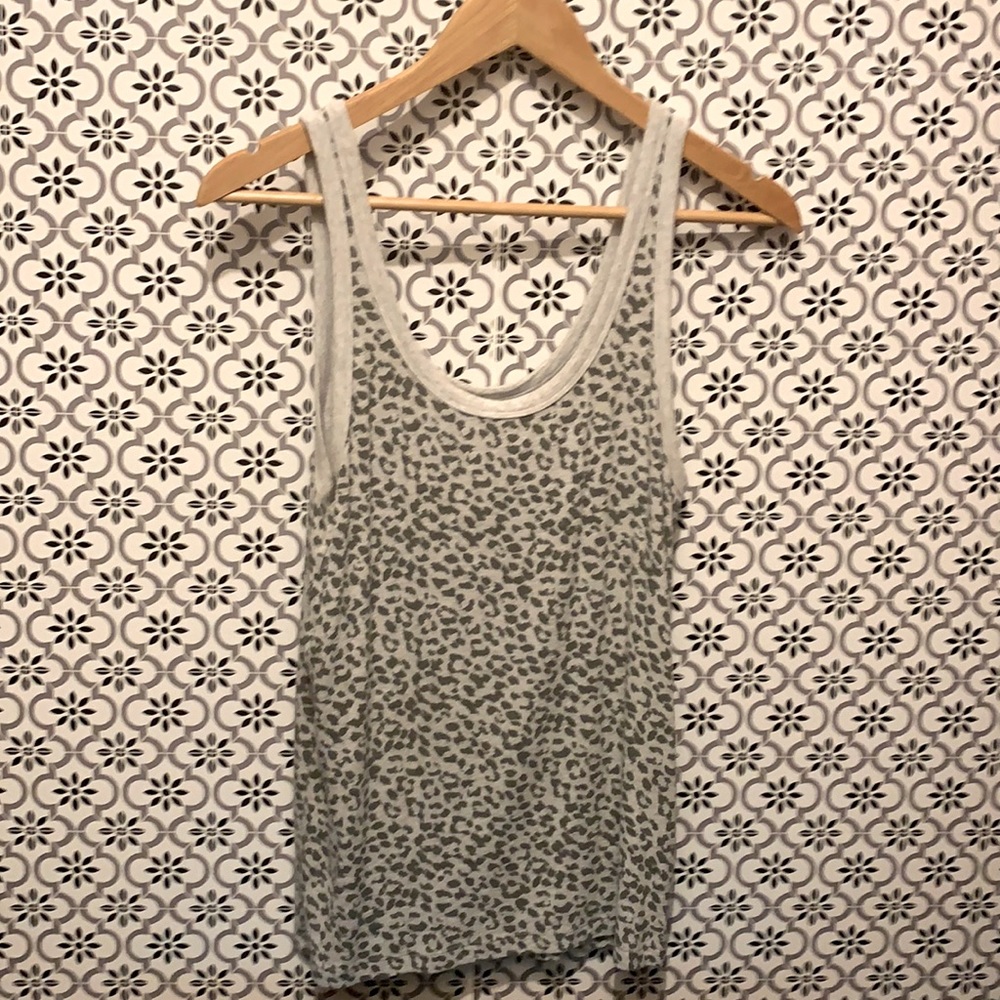 Aerie leopard ribbed tank
